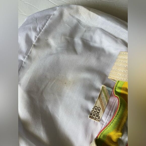 O’ Neill striped colorful rainbow Kelly green beach bag canvas tote - Picture 9 of 12